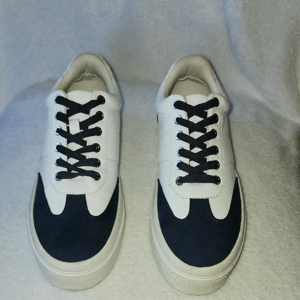J Slides Women's Platform Sneakers in Black and White